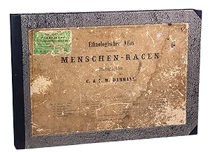 Seller image for Ethnologischer Atlas smmtlicher Menschen-Racen in Photographien, . . .Hamburg, Otto Meissner, [1876]. With letterpress title-leaf and 179 albumen prints mounted on 25 paperboard leaves (31.546.5 cm), each leaf with a short general description in German, and all photos with irregularly numbered captions. Loose in a modern black half cloth clamshell box, with the original printed title-wrapper mounted on front. for sale by Antiquariaat FORUM BV