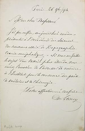 Lettre autographe signée