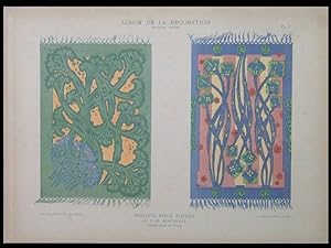 FRENCH ART NOUVEAU CARPETS - 1900 PRINT - BONVALLET, TAPIS