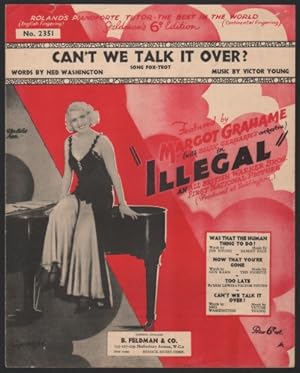 Bild des Verkufers fr Can't we talk it over? Song Fox-Trot. zum Verkauf von Antiquariat A. Suelzen