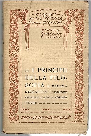 Imagen del vendedor de I Principii Della Filosofia a la venta por Il Salvalibro s.n.c. di Moscati Giovanni