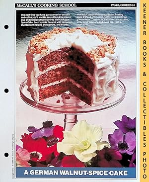 McCall's Cooking School Recipe Card: Cakes, Cookies 18 - Walnut-Raisin Spice Cake : Replacement M...