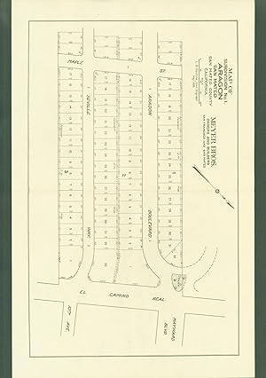 Map of Subdivision No. 1 Aragon, San Mateo, California. Meyer Bros., owners and builders, San Fra...