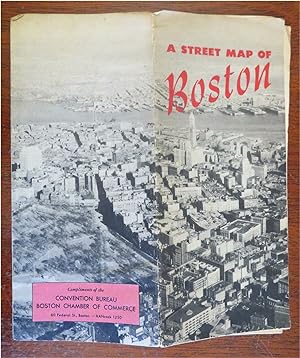 Seller image for Boston Massachusetts 1946 Detailed Street Plan folding tourism brochure for sale by RareMapsandBooks