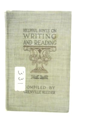 Bild des Verkufers fr Helpful Hints On Writing And Reading zum Verkauf von World of Rare Books