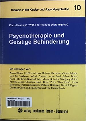 Seller image for Psychotherapie und geistige Behinderung. Therapie in der Kinder- und Jugendpsychiatrie ; Bd. 10 for sale by books4less (Versandantiquariat Petra Gros GmbH & Co. KG)