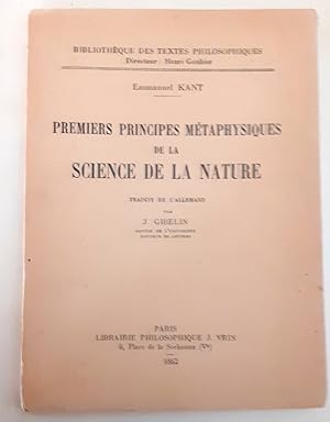 Premier principes métaphysiques sur les sciences de la nature