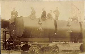4 alte Fotos Reichsbahn Deutschland, Männer auf Zug