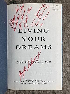 Image du vendeur pour Living Your Dreams by Gayle M. V. Delaney, Ph.D mis en vente par Under the Covers Antique Books