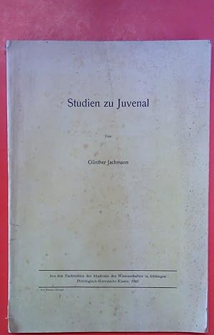 Seller image for Studien zu Juvenal for sale by biblion2