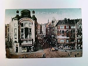 Hamburg, am Graskeller, Geschäfte, Straßenbahn, Passanten, AK, Feldpost 1915