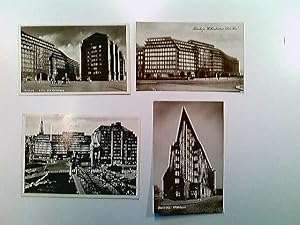 4x Hamburg, Chilehaus, Ballinhaus, AK, Konvolut, 3x ungelaufen (ca. 1930), 1x gelaufen 1951