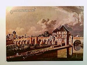 Frankfurt a.M., Alte Brücke um 1800, Künstler AK, ungelaufen