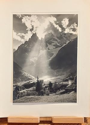 Seller image for Fotografia originale Villaggio di Entreves "Ultimi Raggi" di Alessio Nebbia 1927 ca. for sale by Studio bibliografico De Carlo