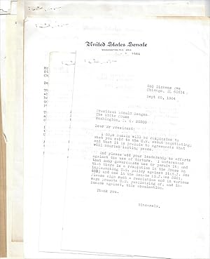 1984-1986 - An archive of letters from a citizen to President Ronald Regan and other politicians ...