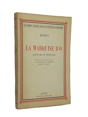 Seller image for Marquise d'O , suivie de six nouvelles. Traduction de G. La Flize et M. L. Laureau,. for sale by Librairie Douin