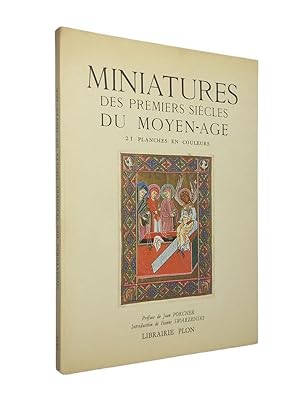 Bild des Verkufers fr Miniatures des premiers sicles du Moyen-ge. / Prface de Jean Porcher,. ; Introduction de Hanns Swarzenski, traduite de l'allemand par Jacques Nobecourt. zum Verkauf von Librairie Douin