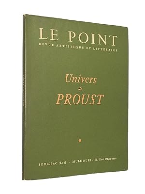 Imagen del vendedor de Univers de Proust; Le POINT, Revue artistique et littraire a la venta por Librairie Douin