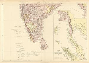 India (South Part); Inset map of Pegu, The Tenasserim provinces, straits settlements &c.