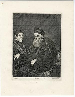 Bild des Verkufers fr Antique Print-OLD MAN-BOY-PORTRAIT-PL. 101-Vorsterman-Tintoretto-Teniers-1673 zum Verkauf von Pictura Prints, Art & Books