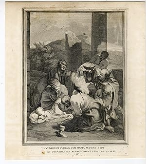 Image du vendeur pour Antique Master Print-THE PILGRIMAGE OF THE MAGI-Coelemans-Lafage-1767 mis en vente par Pictura Prints, Art & Books