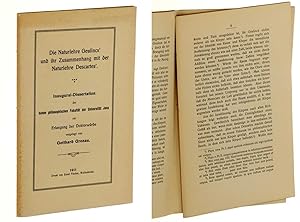 Immagine del venditore per Die Naturlehre Geulincx' und ihr Zusammenhang mit der Naturlehre Descartes'. Diss. Jena. venduto da Antiquariat Lehmann-Dronke