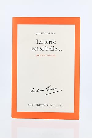 Seller image for La Terre est si belle. Journal 1976-1978 for sale by Librairie Le Feu Follet