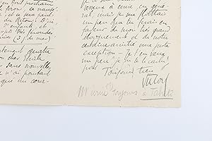 Double lettre autographe signée adressée à Emile Mignard : "Elles seraient parfaites, ces filles ...