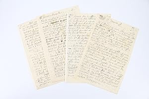 Triple lettre autographe signée adressée à Emile Mignard : "Mais, ce matin, dès l'aube, la féérie...