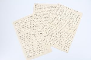 Double lettre autographe adressée à Emile Mignard et intitulée "A travers les Pomotou" : "Tout se...