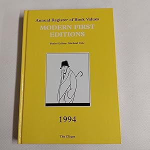 Bild des Verkufers fr Annual Register Of Book Values Modern First Editions zum Verkauf von Cambridge Rare Books