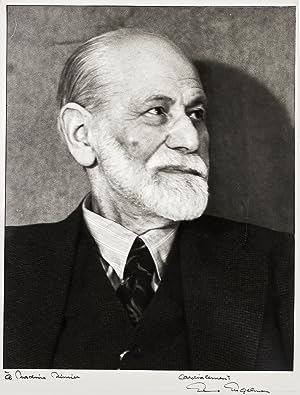 Portrait photographique de Sigmund Freud dédicacé par Edmund Engelman