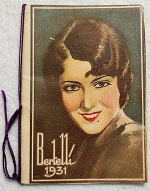 Calendario/Calendarietto Barbiere Pubblicitario - Bertelli - 1931 -Volti Donnine