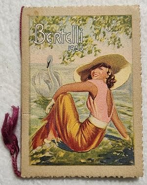 Calendario/Calendarietto Barbiere Pubblicitario - Bertelli - 1935 - Donnine