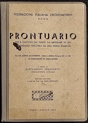 Prontuario - Calcolo del Tempo - F.I. Cronometristi - Fraschetti - 1953