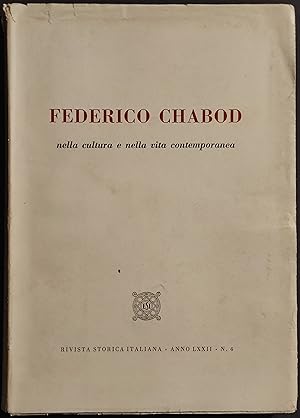 Federico Chabod - Cultura e Vita Contemporanea - Ed. Scient. Italiane - 1960