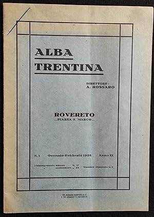 Alba Trentina N.1 - Gennaio-Febbraio 1926 - Rovereto