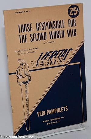 Imagen del vendedor de Those Responsible for the Second World War a la venta por Bolerium Books Inc.