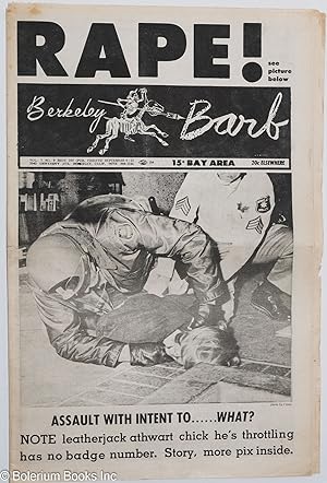 Seller image for Berkeley Barb: vol. 7, #9 (#160) Sept. 6-12, 1968: Rape! for sale by Bolerium Books Inc.