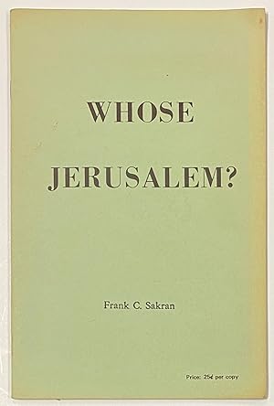 Whose Jerusalem