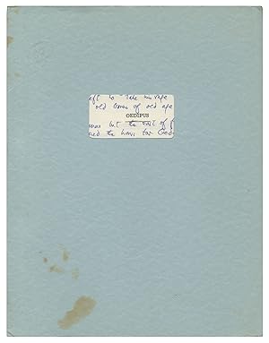 Seller image for [Playscript]: Oedipus by Seneca for sale by Between the Covers-Rare Books, Inc. ABAA