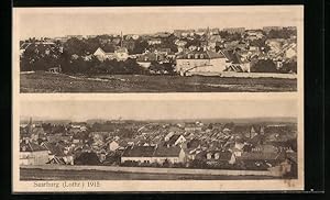 Bild des Verkufers fr Carte postale Saarburg, Zwei Ansichten von 1915 zum Verkauf von Bartko-Reher