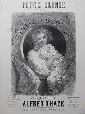 Seller image for D'HACK Alfred Petite Blonde Nanteuil Chant Piano ca1865 for sale by partitions-anciennes