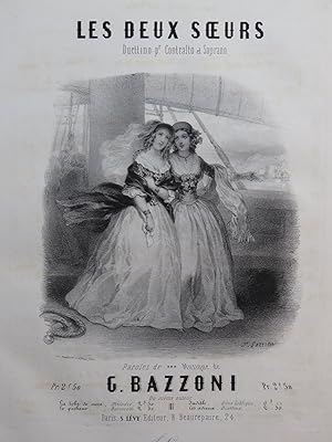 Seller image for BAZZONI Giovanni Les Deux S?urs Chant Piano ca1850 for sale by partitions-anciennes