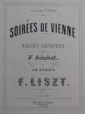 Imagen del vendedor de LISZT Franz Valse Caprice d'aprs F. Schubert Piano XIXe a la venta por partitions-anciennes