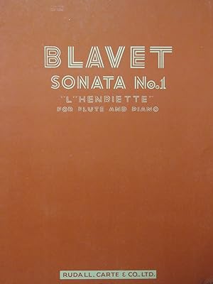 Bild des Verkufers fr BLAVET Michel Sonata No 1 L'Henriette Flte Piano zum Verkauf von partitions-anciennes