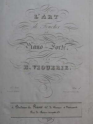 VIGUERIE Bernard L'Art de Toucher le Piano Forte ca1820