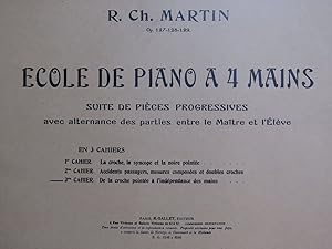 Seller image for MARTIN Robert-Charles Ecole de Piano  4 mains 3e Cahier Piano 4 mains 1949 for sale by partitions-anciennes