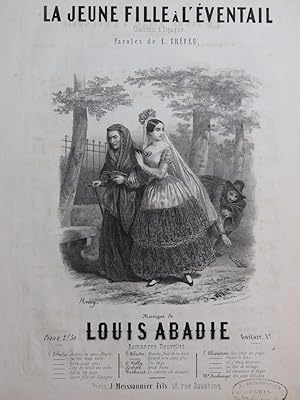 Seller image for ABADIE Louis La jeune fille  l'ventail Chant Piano ca1845 for sale by partitions-anciennes