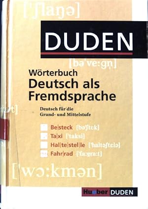 Immagine del venditore per Duden, Wrterbuch Deutsch als Fremdsprache : Deutsch fr die Grund- und Mittelstufe. venduto da books4less (Versandantiquariat Petra Gros GmbH & Co. KG)